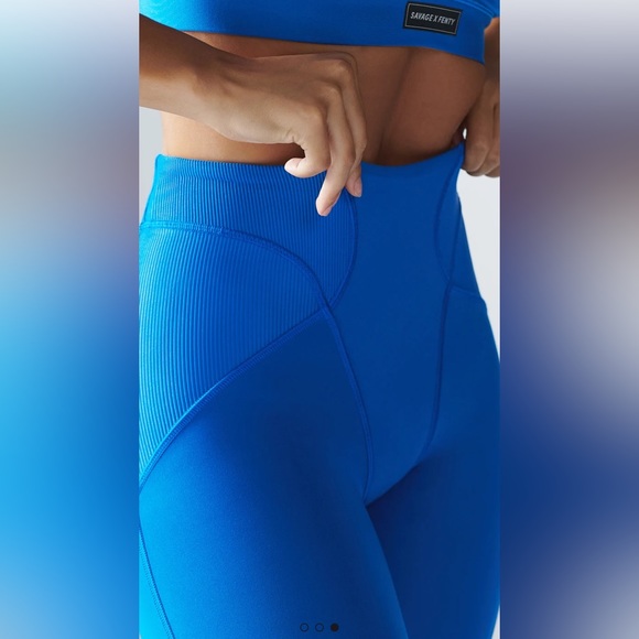Savage X Fenty Curve Alert High-Waist Rib Legging Basically Blue Size 14-16 | XL - Picture 3 of 10